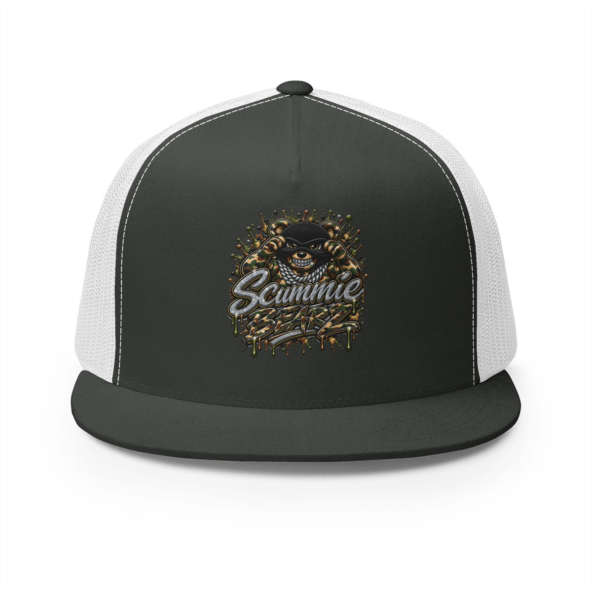 5 Panel Trucker CAP-CAMOUFLAGE MASK LOGO-SCUMMIEBEARZ™