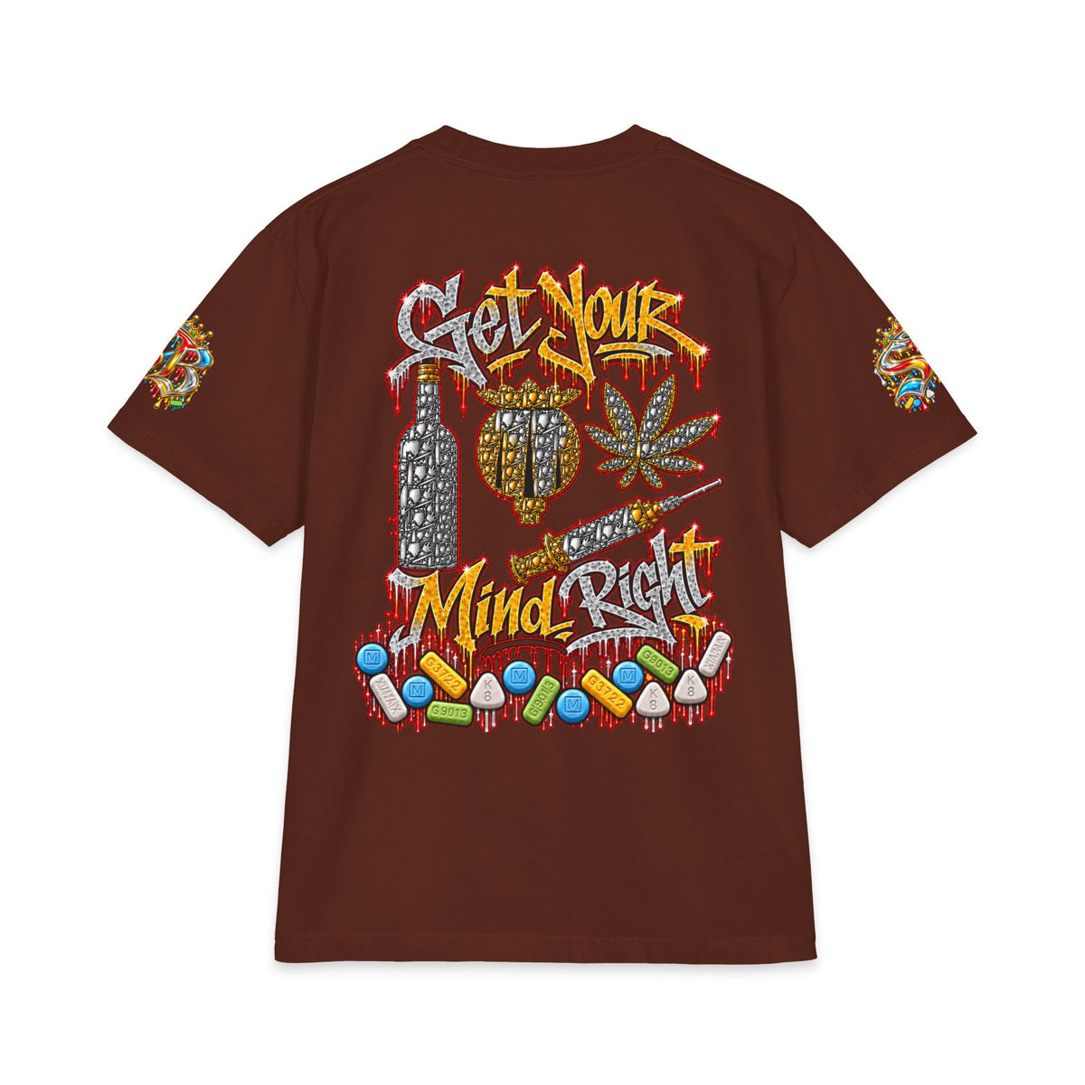 Unisex Max Heavyweight Short Sleeve-GET YOUR MIND RIGHT RED REMIX-SCUMMIEBEARZ™️