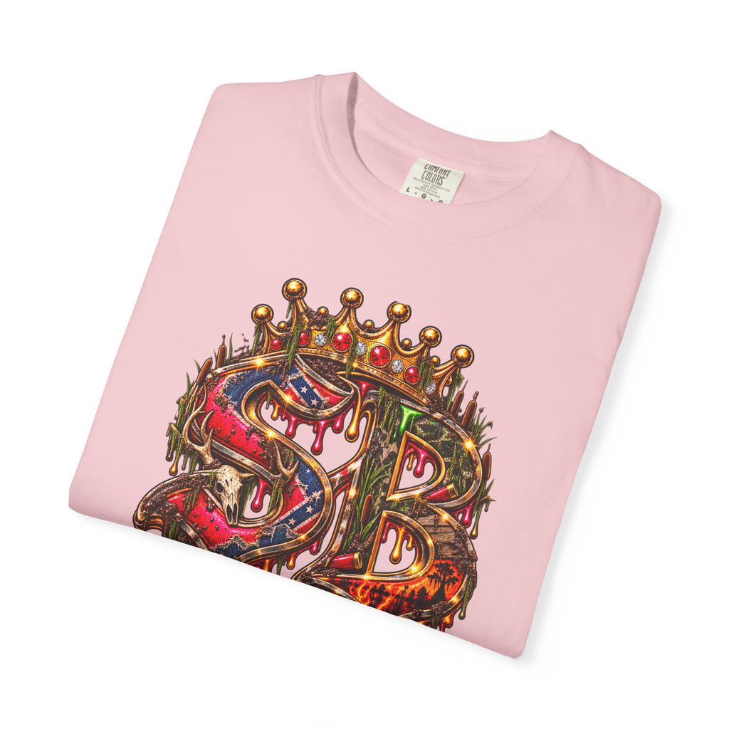Unisex Garment-Dyed T-shirt-HILBILLYSCUMMIEBEARZ MOONSHINE/CROWN SB LOGO -SCUMMIEBEARZ™