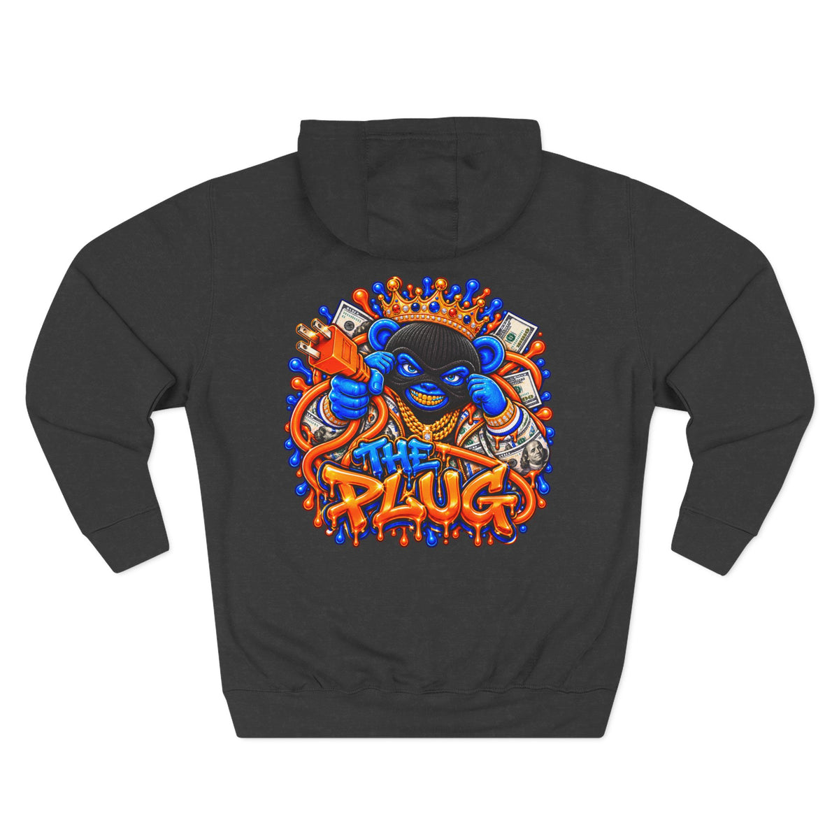 Three-Panel Fleece Hoodie-THE PLUG-SCUMMIEBEARZ™️