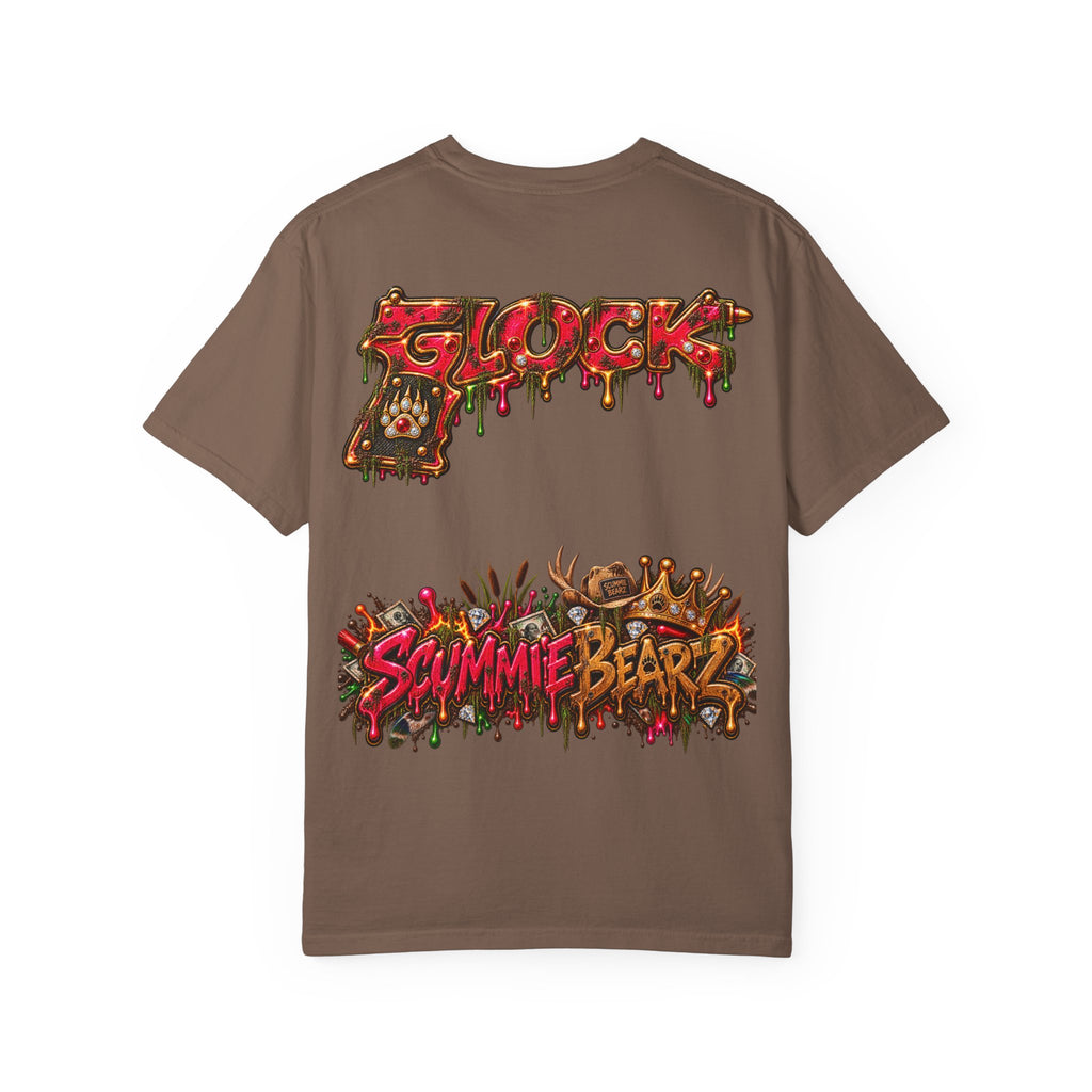 Unisex Garment-Dyed T-SHIRT-HILLBILLY GLOCK/SB CROWN LOGO-SCUMMIEBEARZ™