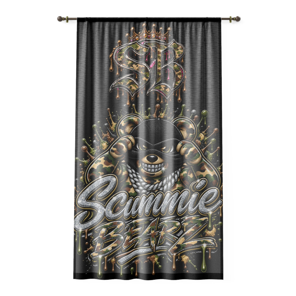 Window Curtain-Gold & Silver Logo-SCUMMIEBEARZ™