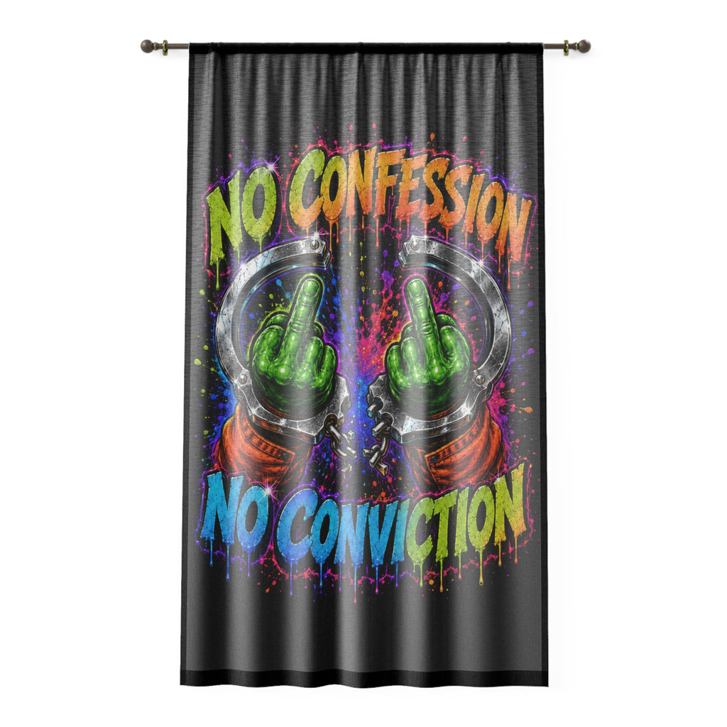 Window Curtain-No Confession No Conviction-SCUMMIEBEARZ™