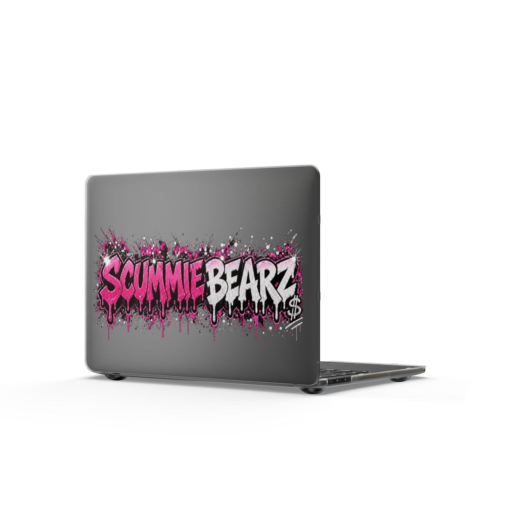 Matte MacBook Cases-PINK/SILVER LOGO-SCUMMIEBEARZ™