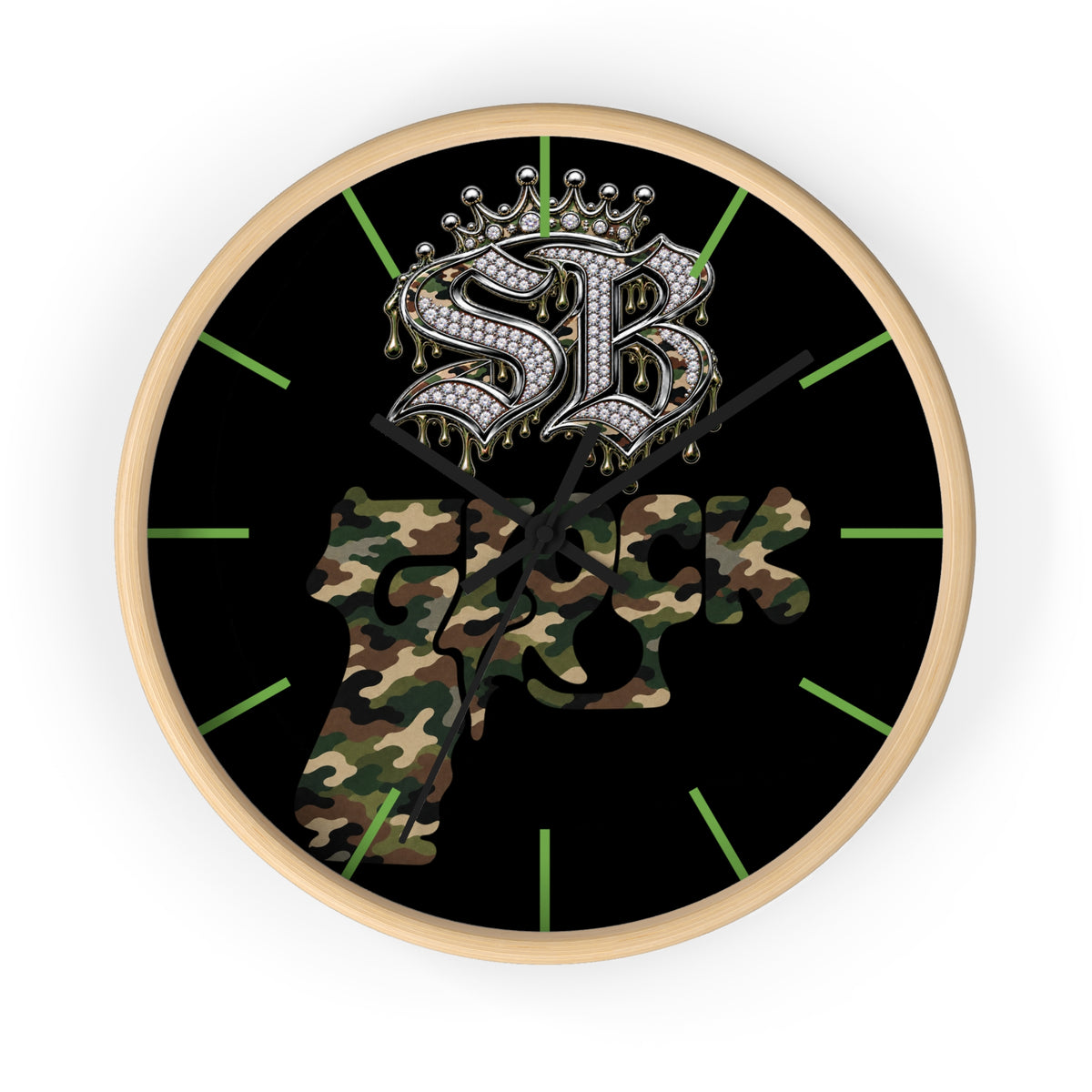 Wall Clock-CAMOUFLAGE GLOCK/SB LOGO-SCUMMIEBEARZ™️