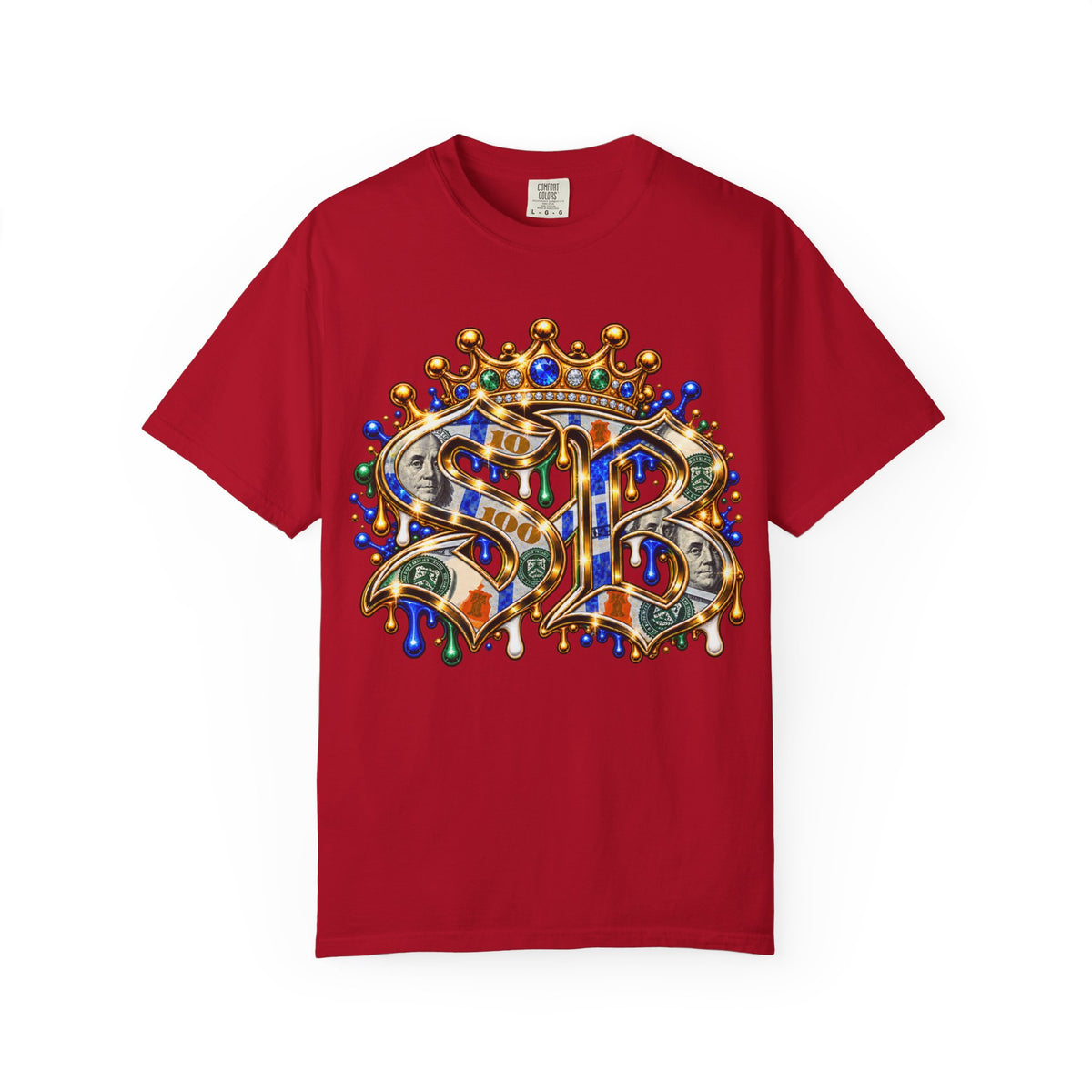 Unisex Garment-Dyed T-SHIRT-MONEY HUNGRY/SB LOGO-SCUMMIEBEARZ™