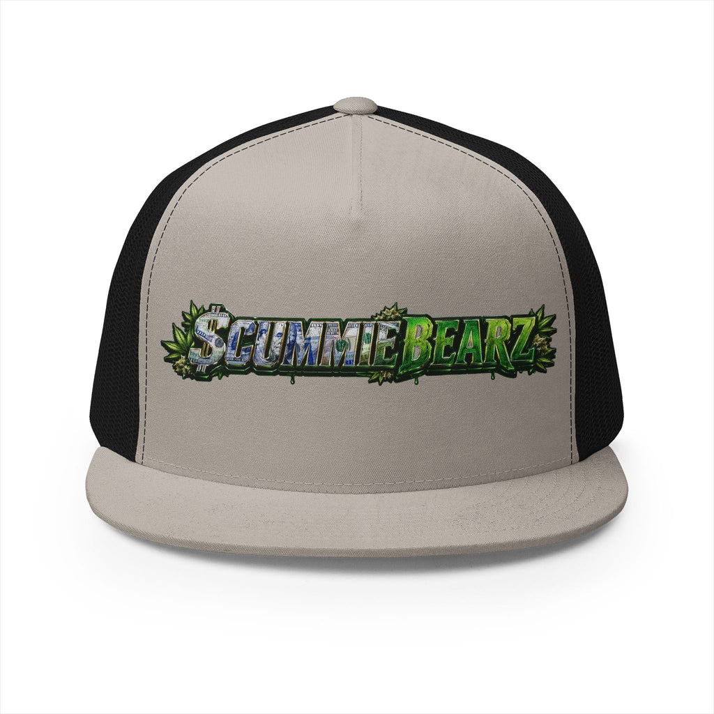 5 Panel Trucker Cap-WEED SCUMMIEBEARZ LOGO-SCUMMIEBEARZ™