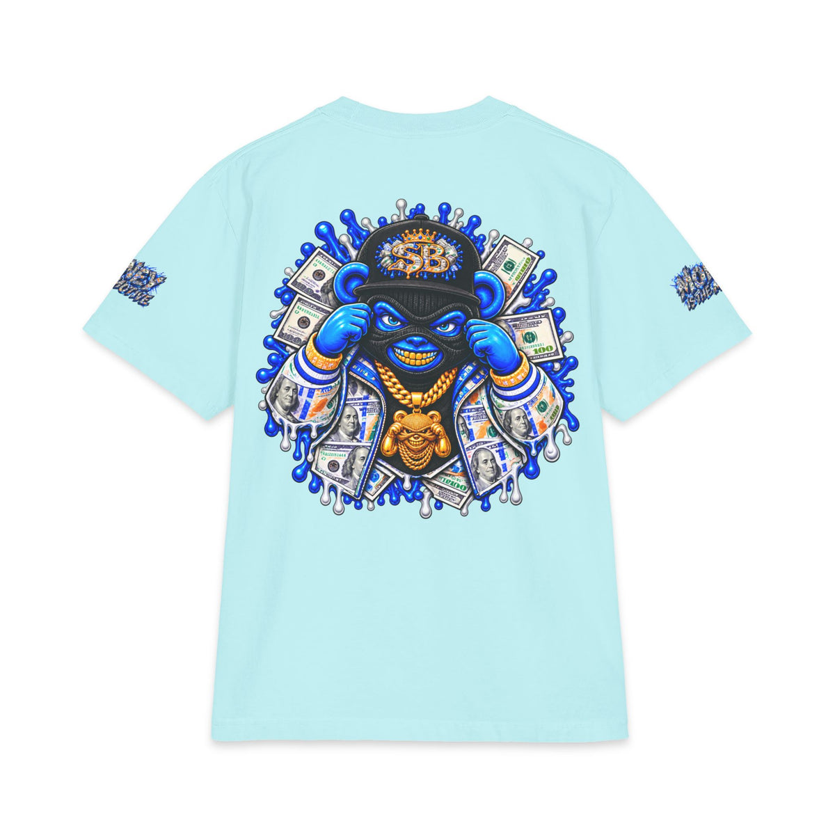 Money Is The Motive Gold Pendant | SCUMMIEBEARZ™ Shaka Wear Heavyweight Tee