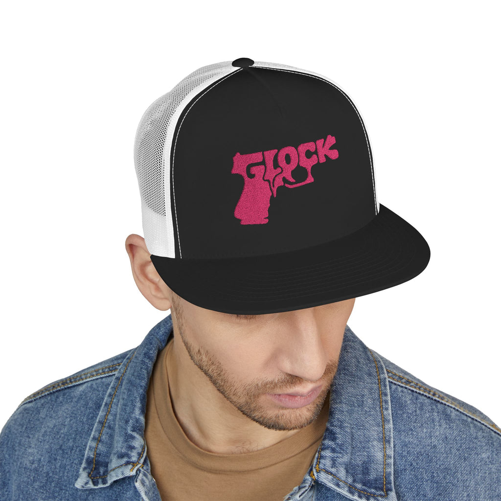5 Panel Trucker Cap-PINK GLOCK LOGO-SCUMMIEBEARZ™️