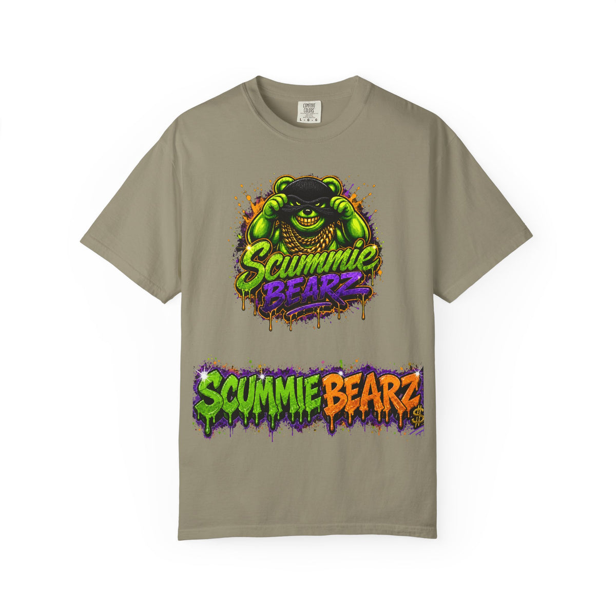 Unisex Garment-Dyed T-shirt-MASK LOGO & LIKE STEALING CANDY FROM A BABY-SCUMMIEBEARZ™