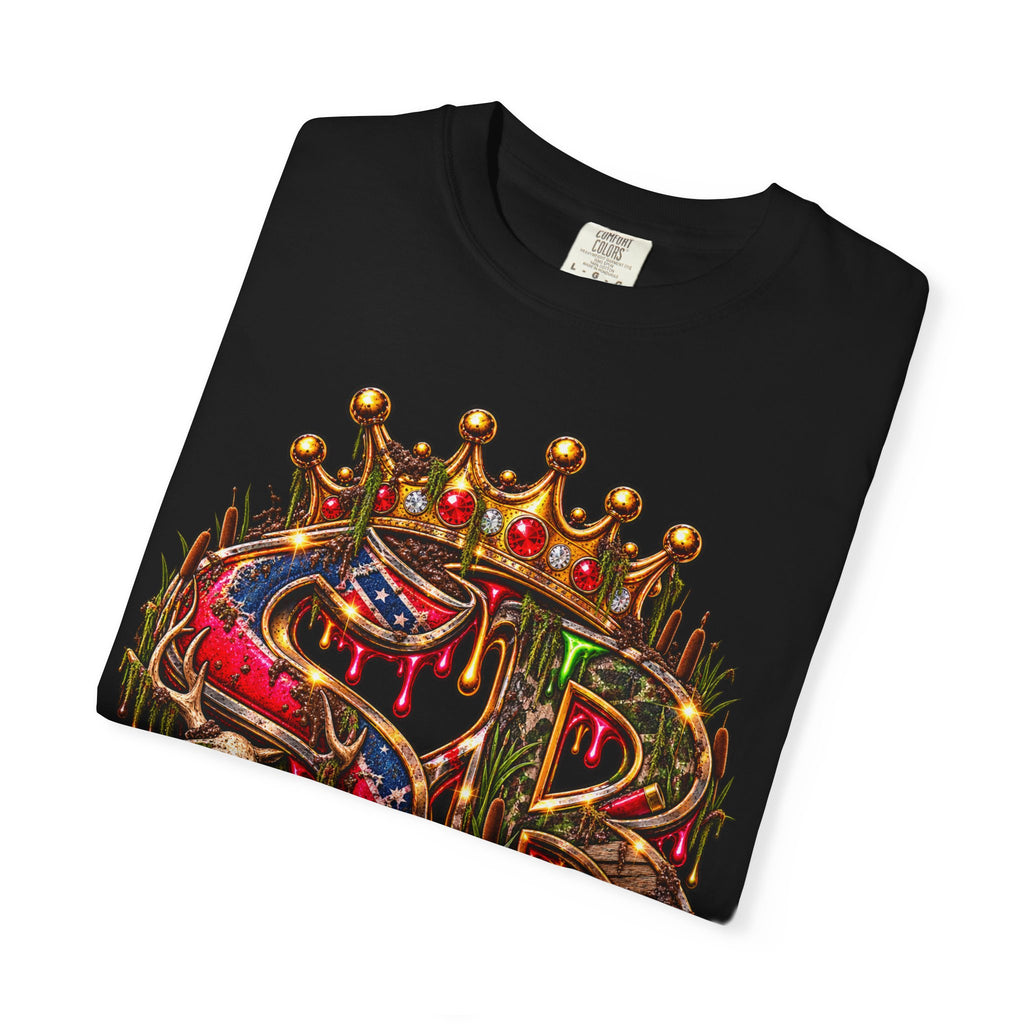 Unisex Garment-Dyed T-SHIRT-HILLBILLY GLOCK/SB CROWN LOGO-SCUMMIEBEARZ™