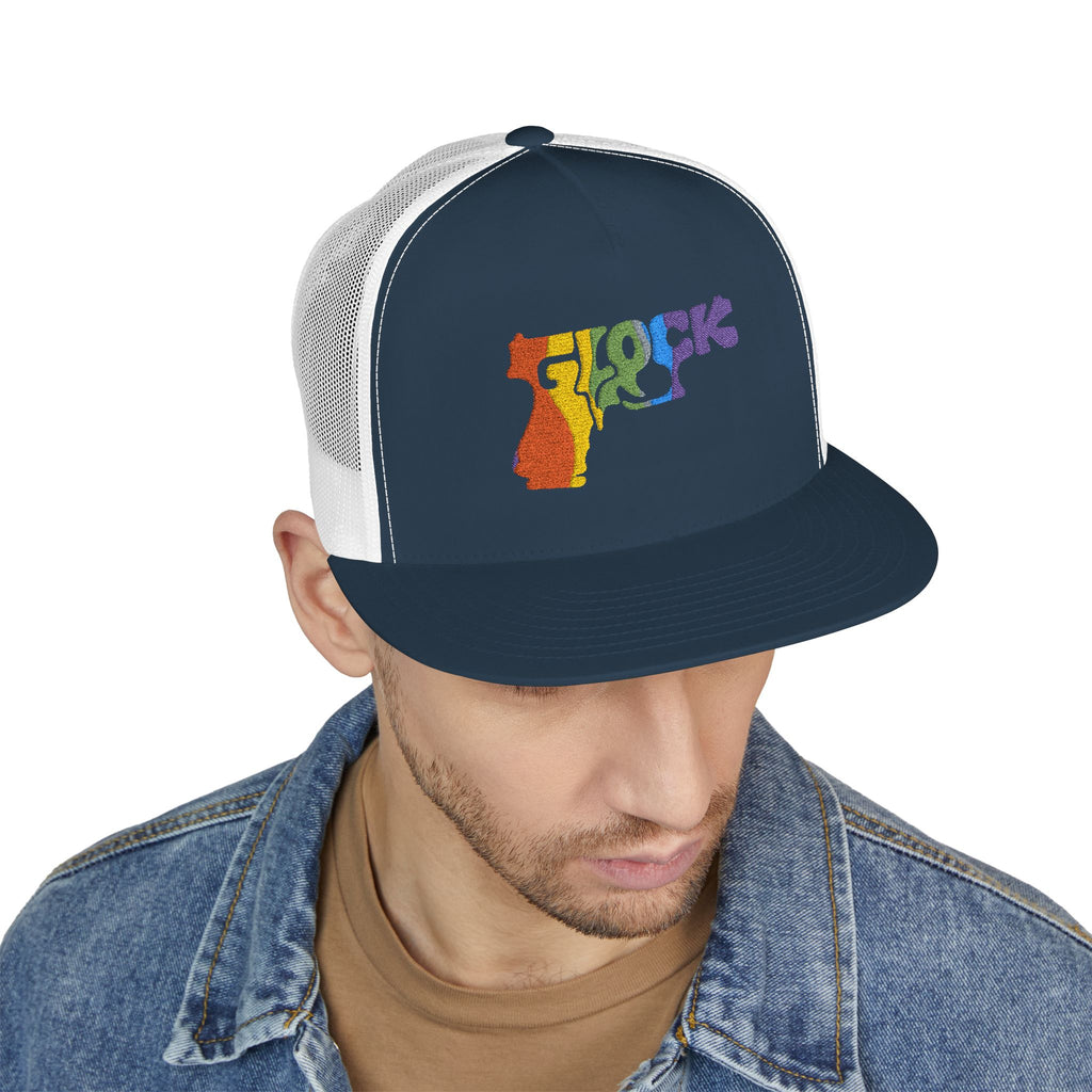 5 Panel Trucker Cap-RAINBOW GLOCK LOGO-SCUMMIEBEARZ™️