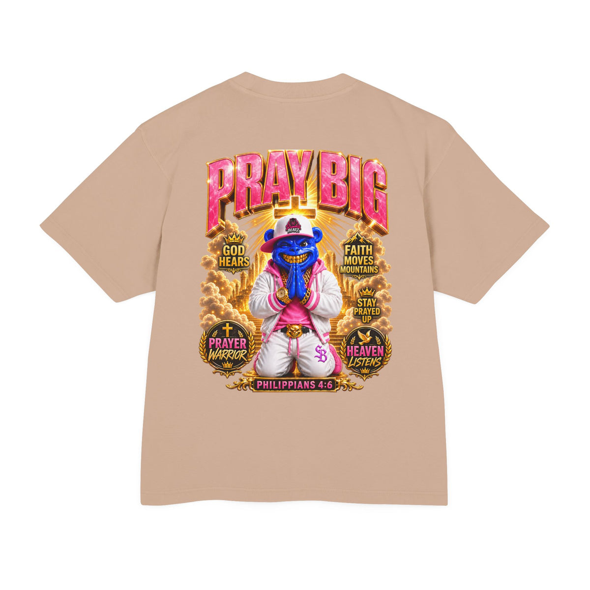 Unisex Urban Heavy Tee PRAY BIG™ | CHRISTIAN STREETWEAR TEE-SCUMMIEBEARZ™️