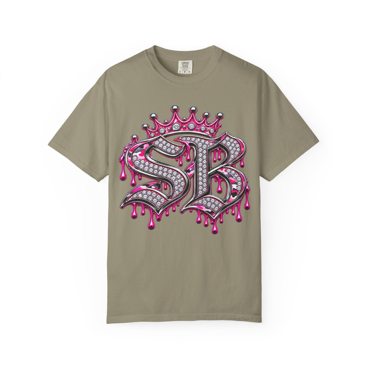 Unisex Garment-Dyed T-shirt-MONA LISA/CROWN MASK SB LOGO-SCUMMIEBEARZ™