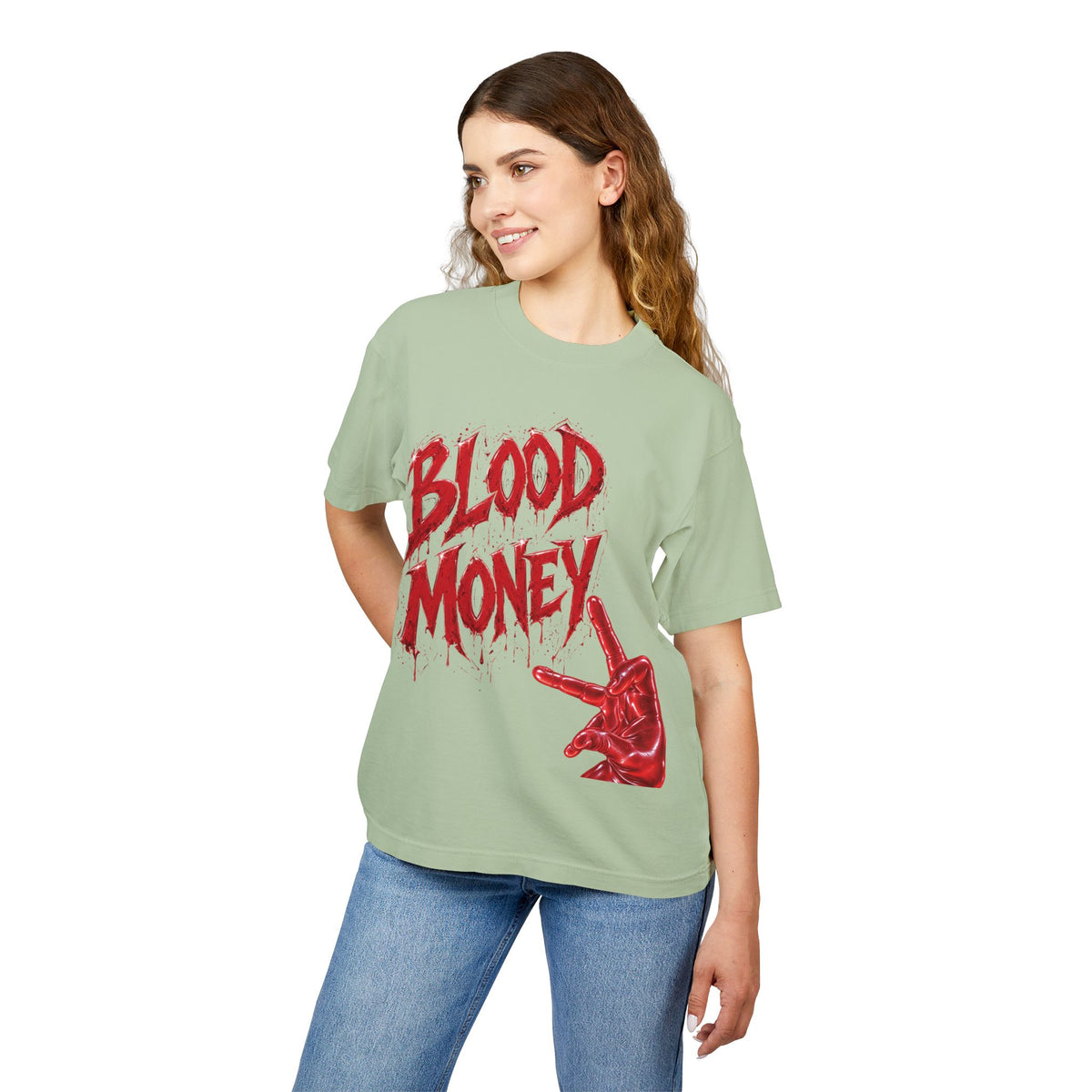 Unisex Urban Heavy Tee-BLOOD MONEY-™ | GANG GANG STREETWEAR TEE 🩸💰🐻-SCUMMIEBEARZ™️