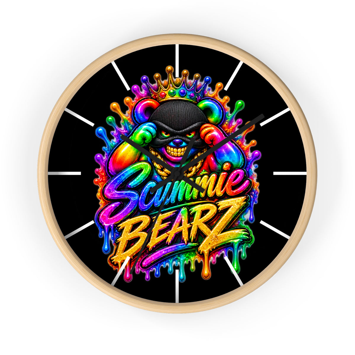 Wall Clock-RAINBOW MASK LOGO-SCUMMIEBEARZ™️