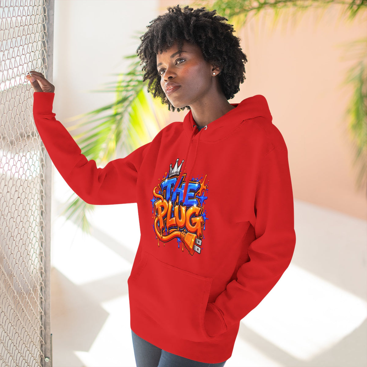 Three-Panel Fleece Hoodie-THE PLUG-SCUMMIEBEARZ™️