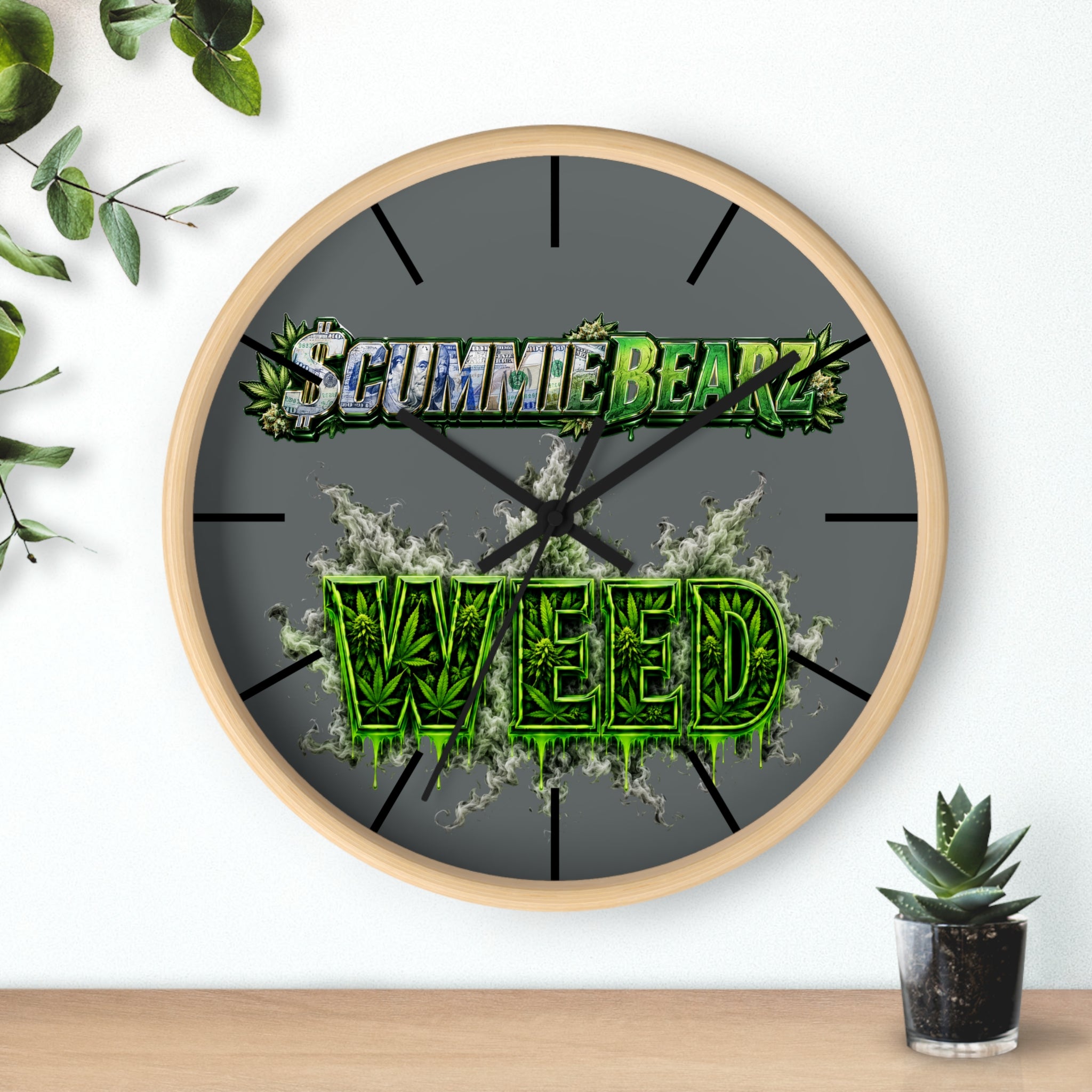 Wall Clock-Weed-SCUMMIEBEARZ™️
