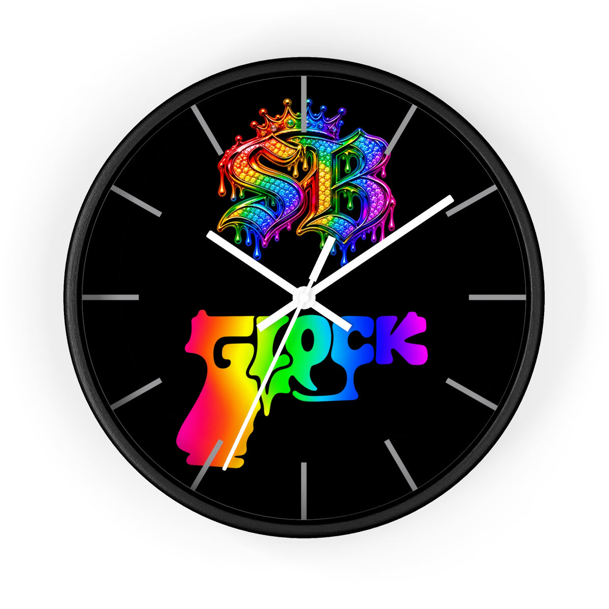 Wall Clock-RAINBOW GLOCK/SB LOGO-SCUMMIEBEARZ™️