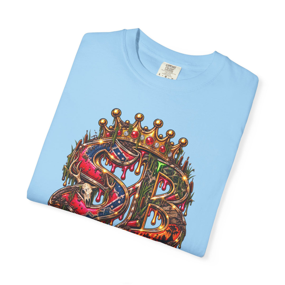 Unisex Garment-Dyed T-shirt-HILLBILLY CROWN SB LOGO HILLBILLY CASINO -SCUMMIEBEARZ™