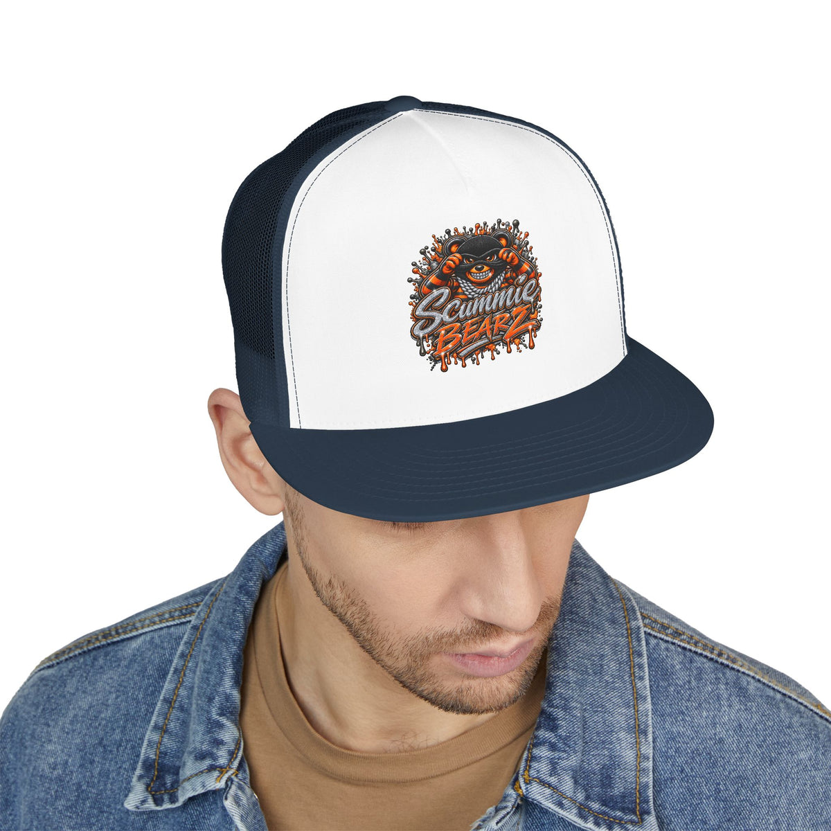 5 Panel Trucker Cap-LOCKED UP MASK LOGO-SCUMMIEBEARZ™