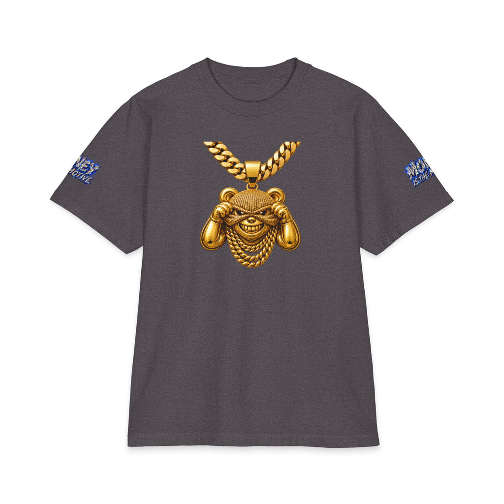 Money Is The Motive Gold Pendant | SCUMMIEBEARZ™ Shaka Wear Heavyweight Tee