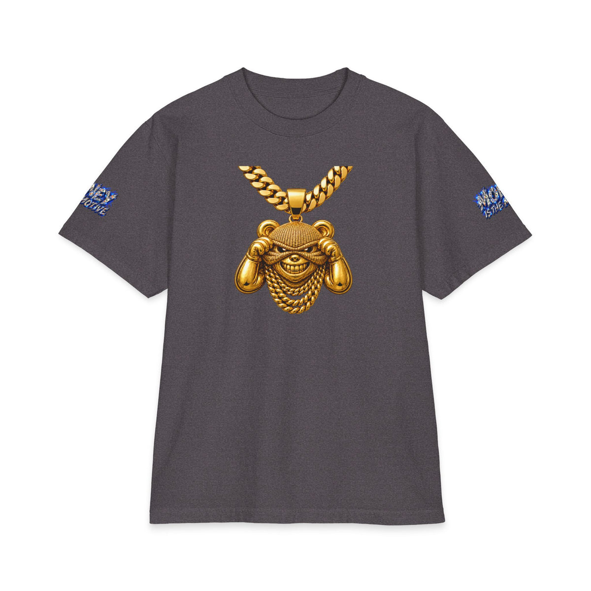 Money Is The Motive Gold Pendant | SCUMMIEBEARZ™ Shaka Wear Heavyweight Tee