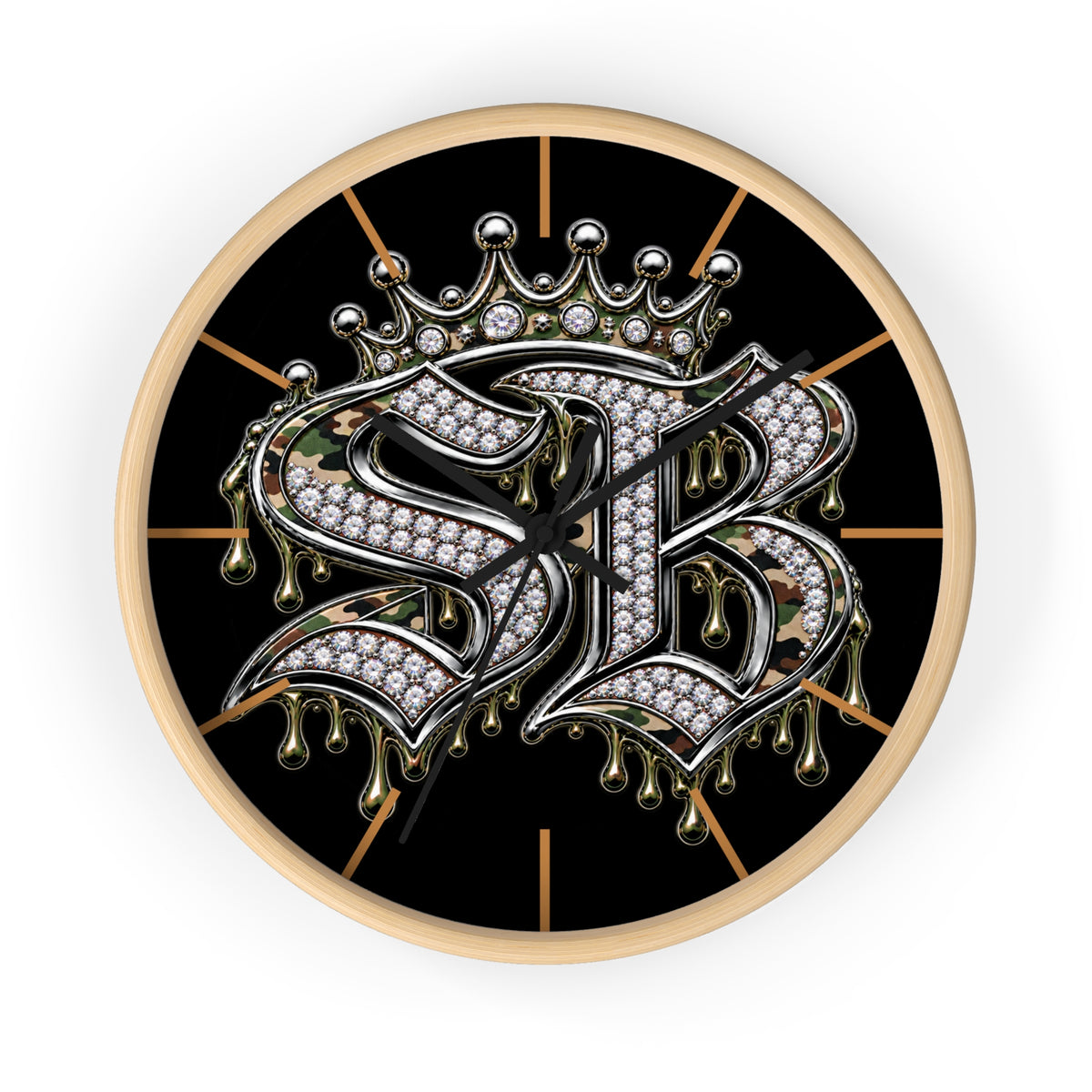 Wall Clock-CAMOUFLAGE SB LOGO-SCUMMIEBEARZ™️