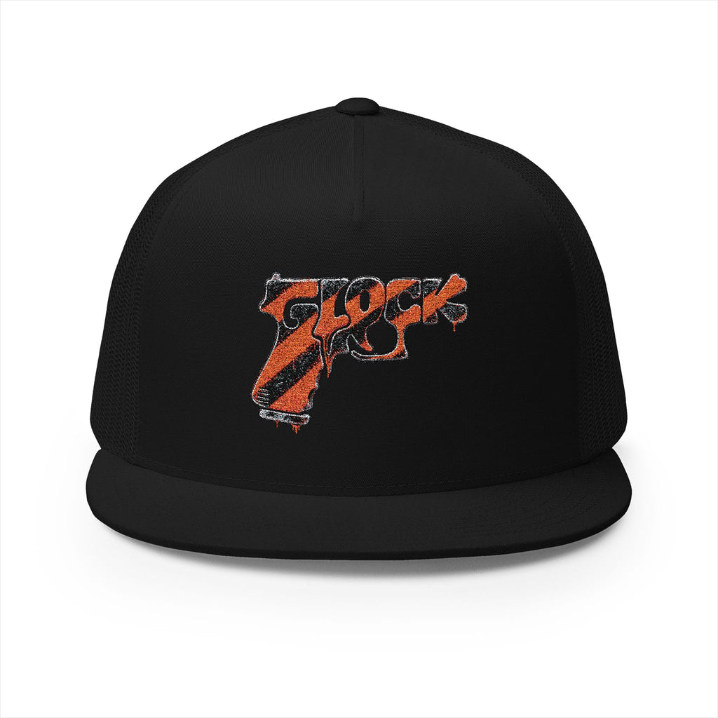 5 Panel Trucker Cap-ORANGE GLOCK LOGO-SCUMMIEBEARZ™️