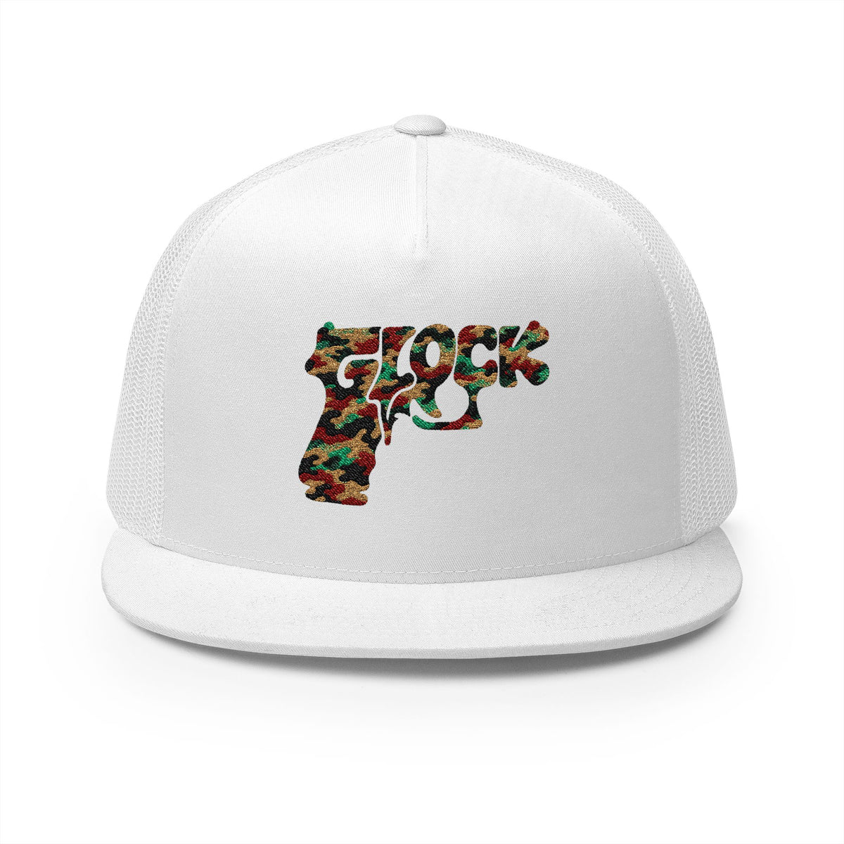 5 Panel Trucker Cap-CAMOUFLAGE GLOCK LOGO-SCUMMIEBEARZ™️