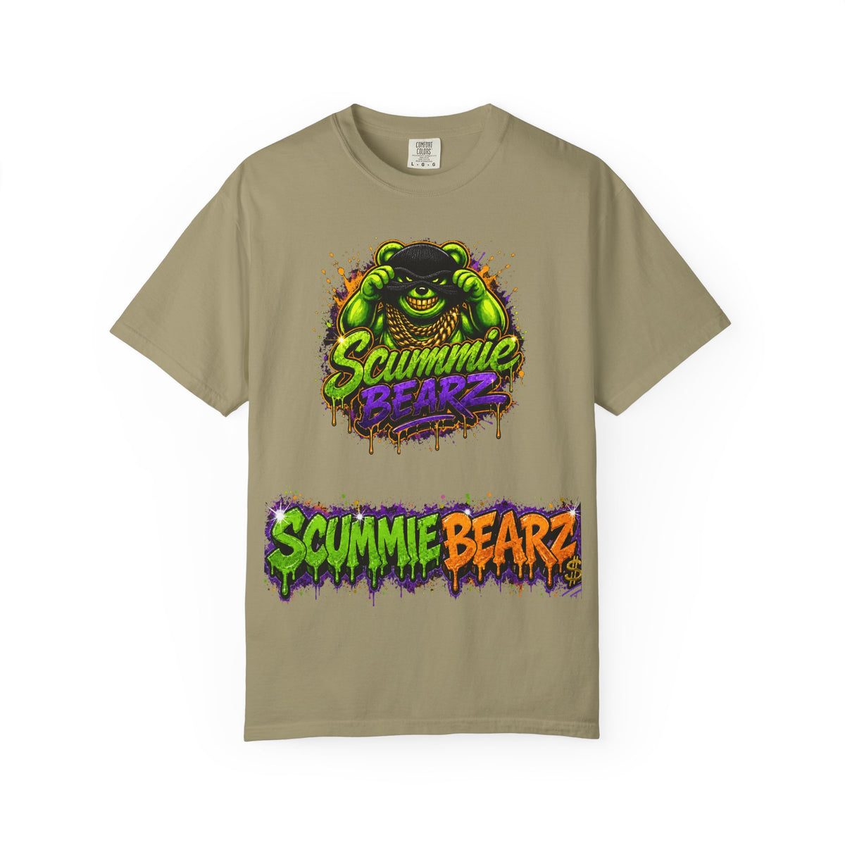 Unisex Garment-Dyed T-shirt-MASK LOGO & LIKE STEALING CANDY FROM A BABY-SCUMMIEBEARZ™
