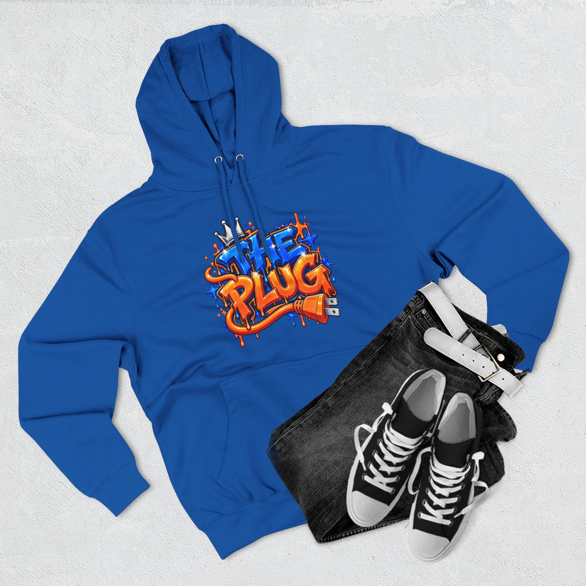 Three-Panel Fleece Hoodie-THE PLUG-SCUMMIEBEARZ™️