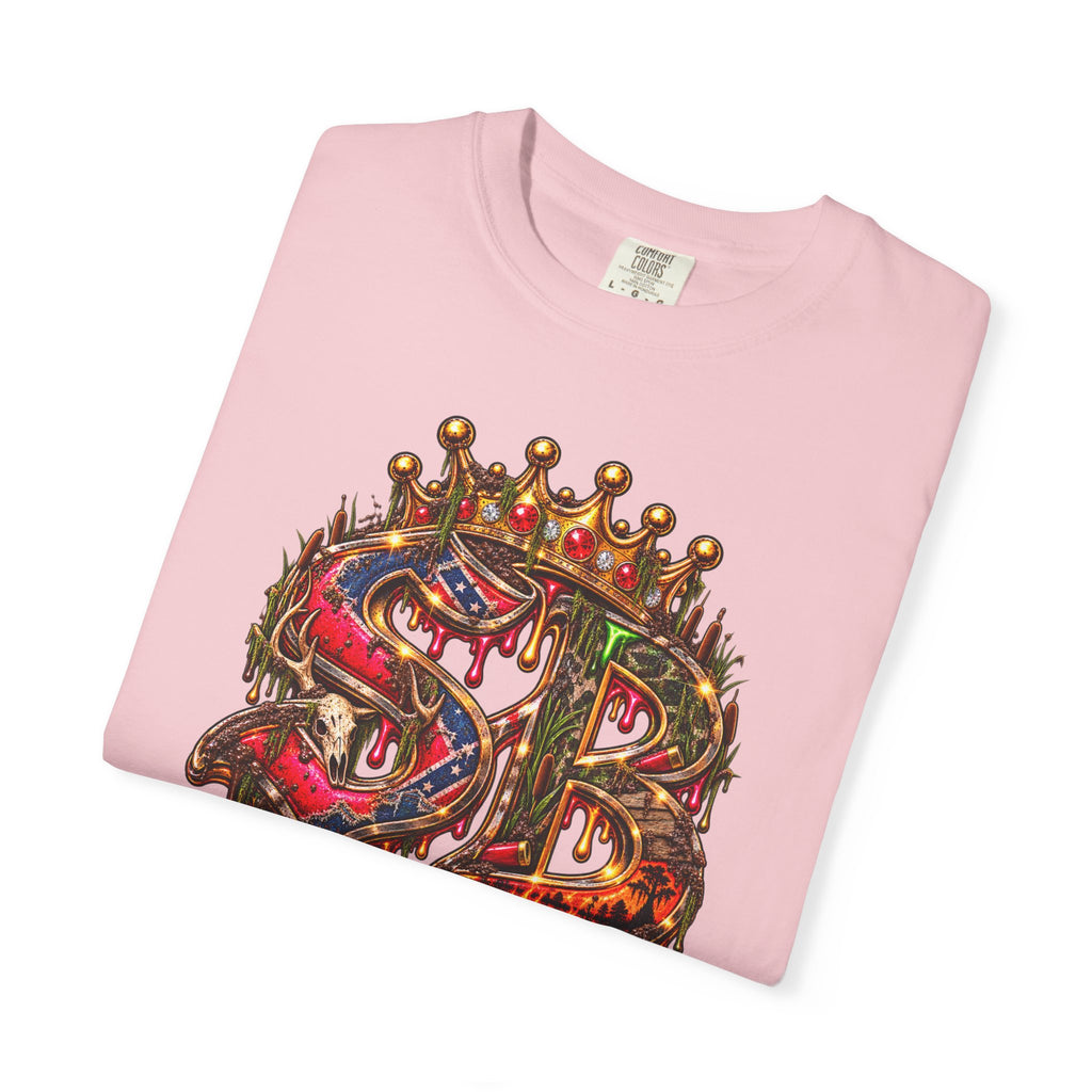 Unisex Garment-Dyed T-shirt-HILLYBILLY CROWN SB LOGO HILLBILLY -SCUMMIEBEARZ™