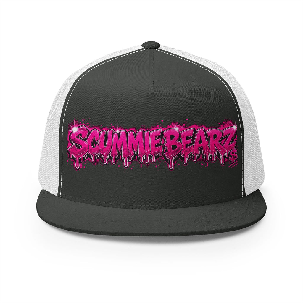 5 Panel Trucker Cap-PINK SCUMMIEBEARZ LOGO-SCUMMIEBEARZ™