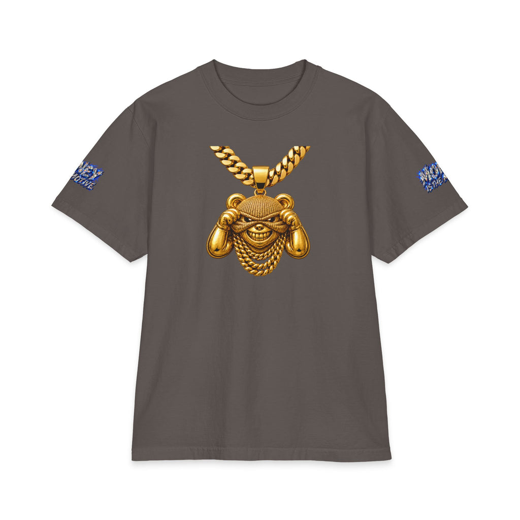 Money Is The Motive Gold Pendant | SCUMMIEBEARZ™ Shaka Wear Heavyweight Tee