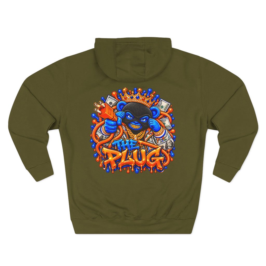 Three-Panel Fleece Hoodie-THE PLUG-SCUMMIEBEARZ™️