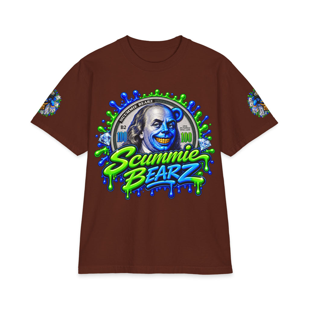 Hustle Mode, Green Remix | SCUMMIEBEARZ™ Shaka Wear Heavyweight Tee
