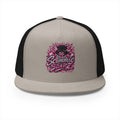 5 Panel Trucker Cap-PINK CAMOUFLAGE WITH SILVER MASK LOGO-SCUMMIEBEARZ™