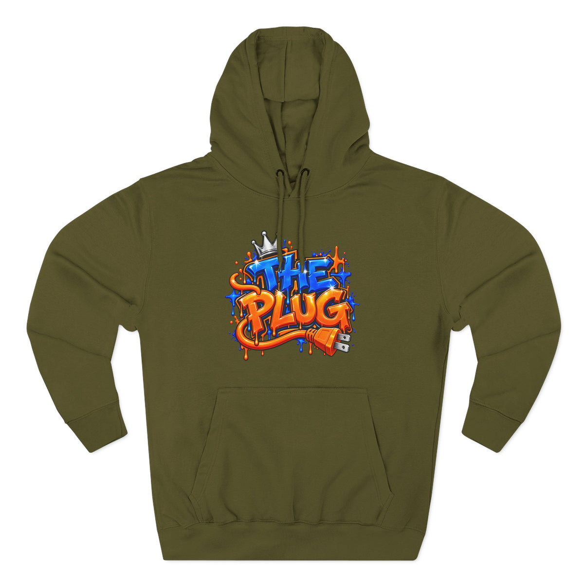 Three-Panel Fleece Hoodie-THE PLUG-SCUMMIEBEARZ™️