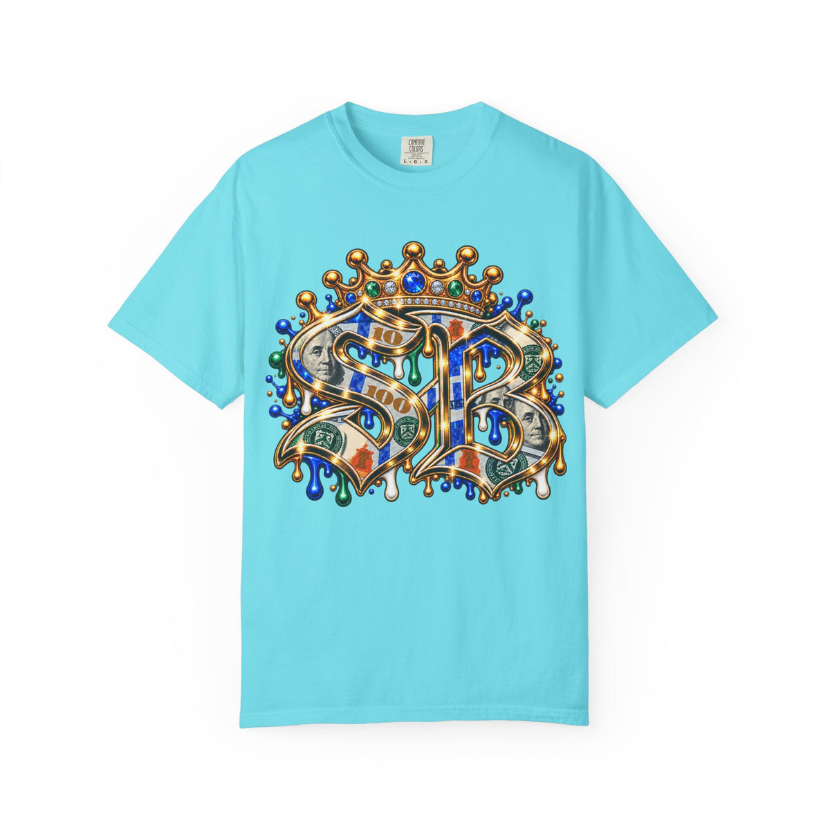Unisex Garment-Dyed T-SHIRT-MONEY HUNGRY/SB LOGO-SCUMMIEBEARZ™