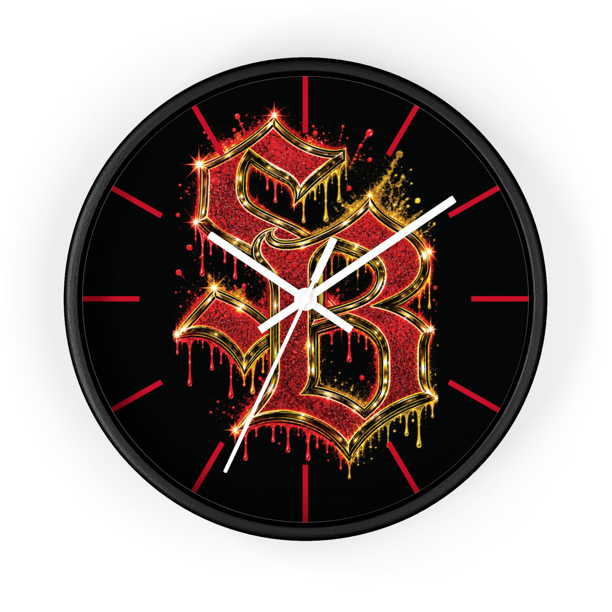 Wall Clock-RED SB LOGO-SCUMMIEBEARZ™️