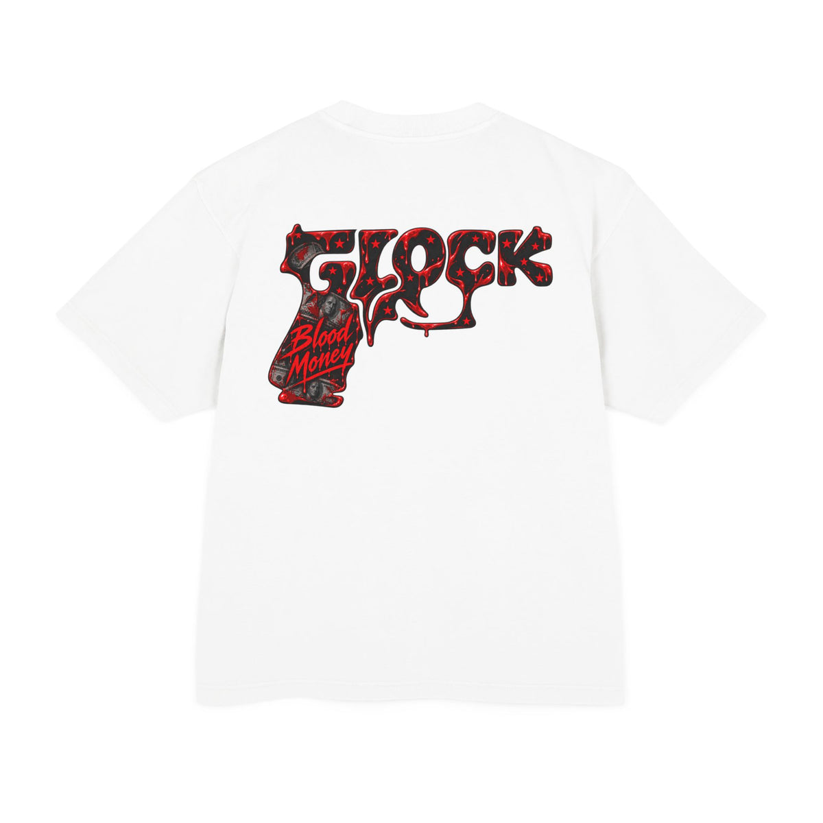Unisex Urban Heavy Tee-GLOCK BLOOD MONEY™ – Triggered by the Hustle-SCUMMIEBEARZ™️