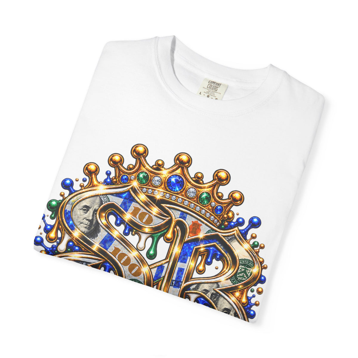 Unisex Garment-Dyed T-SHIRT- HUSTLE MODE/SB CROWN LOGO-SCUMMIEBEARZ™