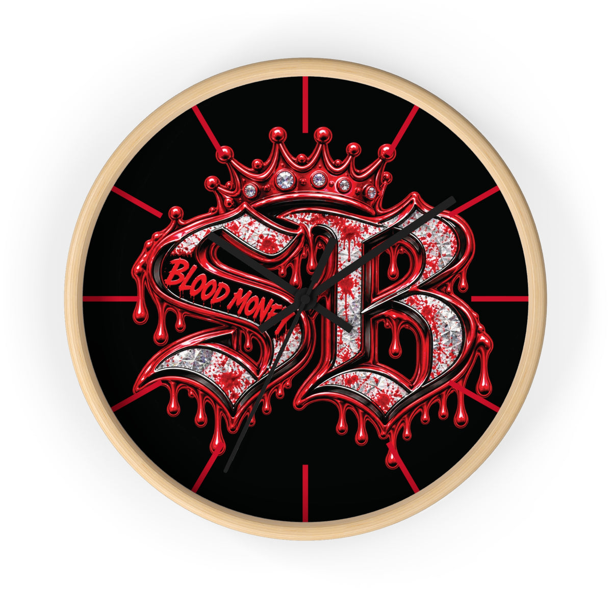 Wall Clock-BLOOD MONEY SB LOGO-SCUMMIEBEARZ™️