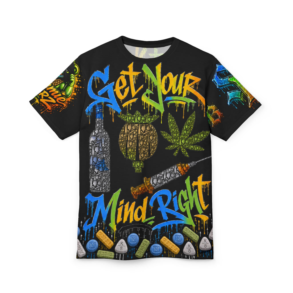 Men’s Streetwear AOP T-shirt-GET YOUR MIND, RIGHT-SCUMMIEBEARZ™️
