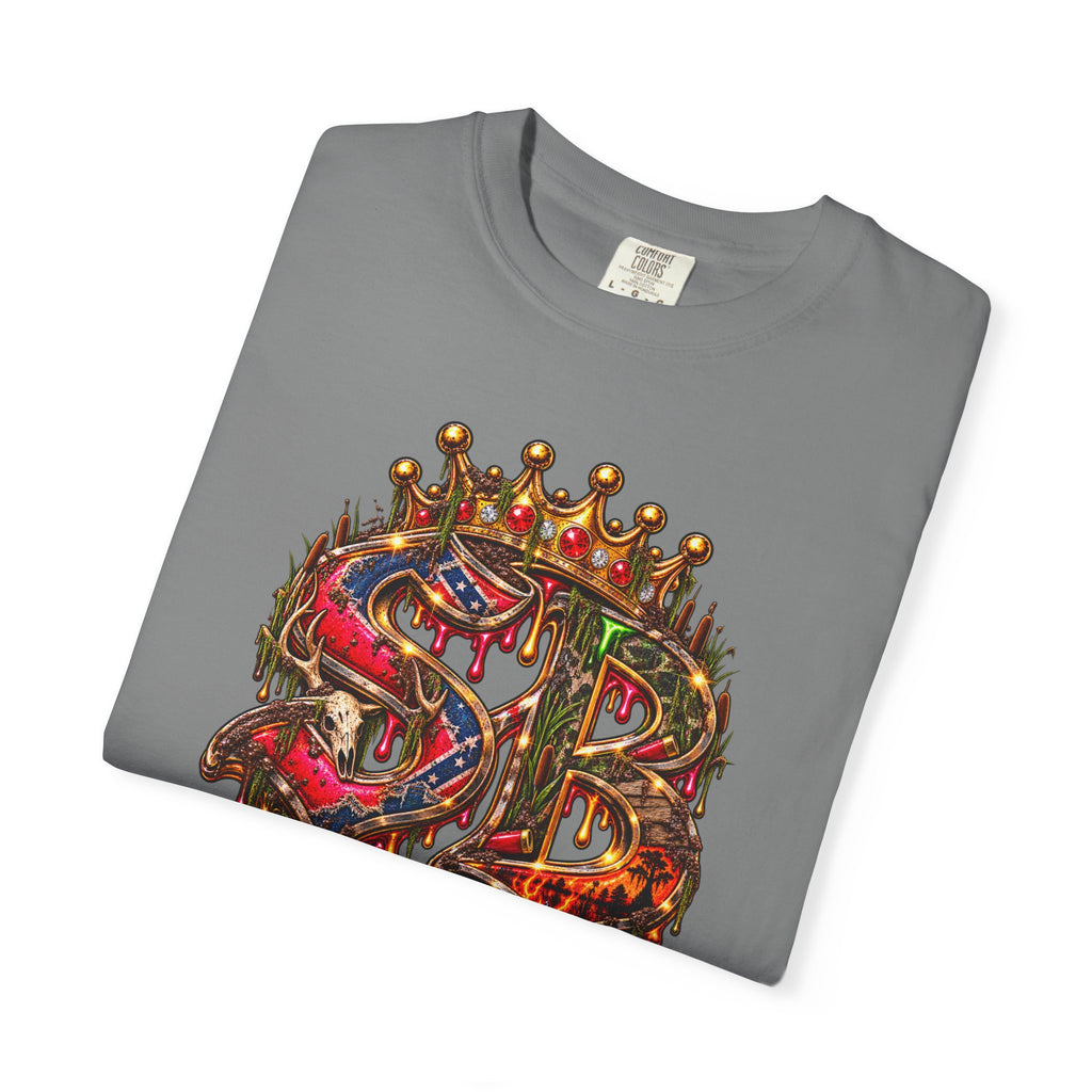 Unisex Garment-Dyed T-shirt-HILLBILLY CROWN SB LOGO HILLBILLY -SCUMMIEBEARZ™