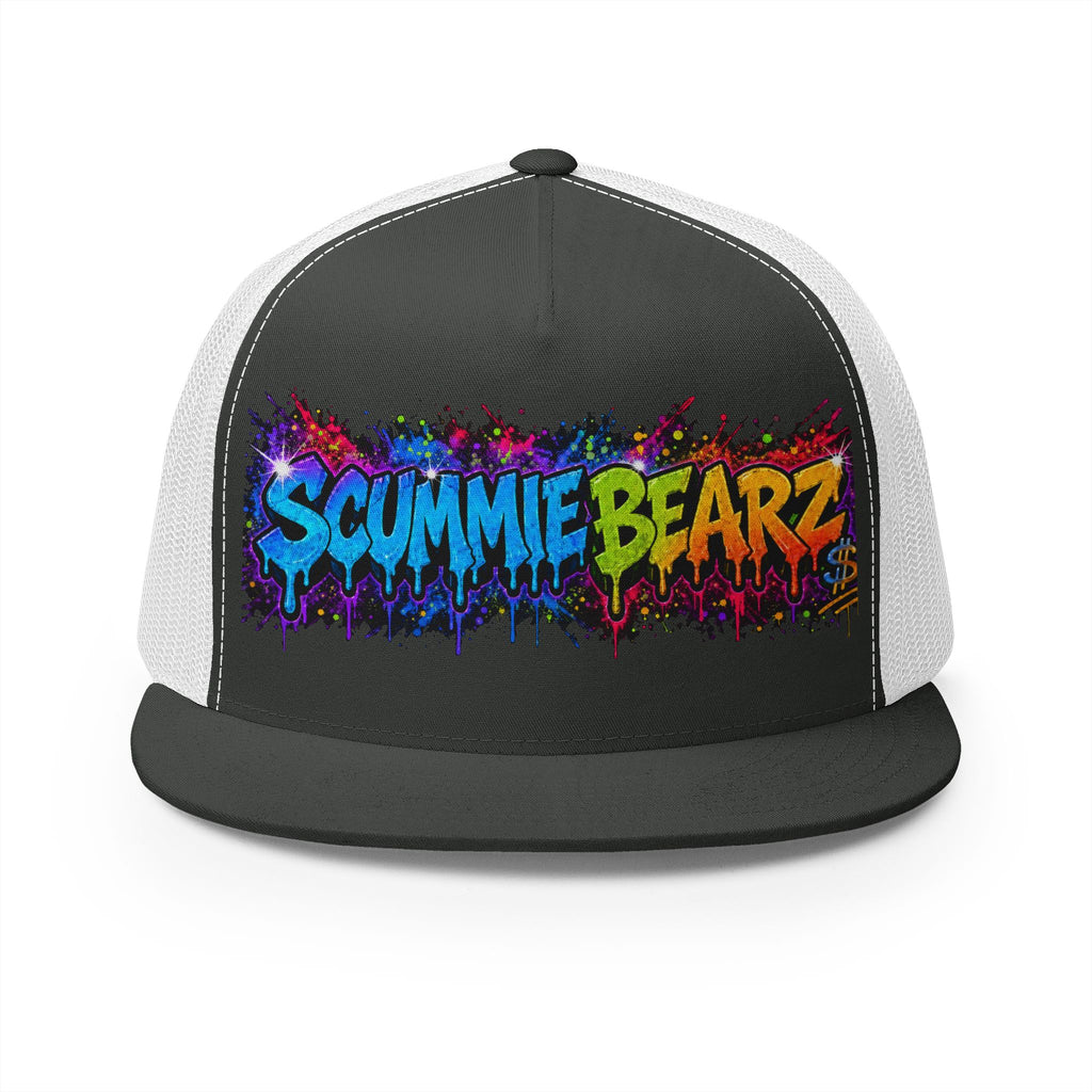 5 Panel Trucker Cap-RAINBOW SCUMMIEBEARZ LOGO-SCUMMIEBEARZ™