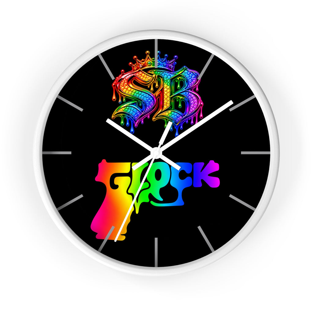 Wall Clock-RAINBOW GLOCK/SB LOGO-SCUMMIEBEARZ™️