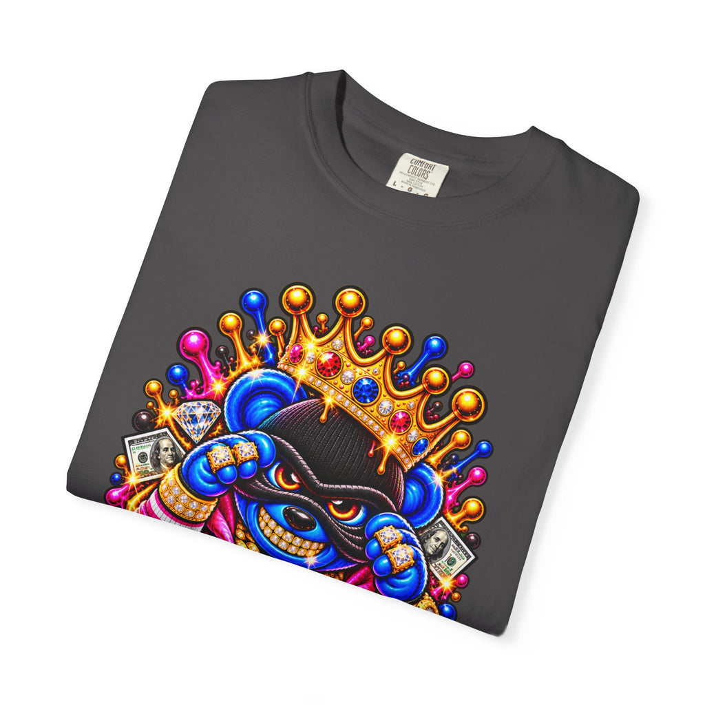 Unisex Garment-Dyed T-shirt-MULTI COLOR CROWN MASK LOGO GLOCK -SCUMMIEBEARZ™