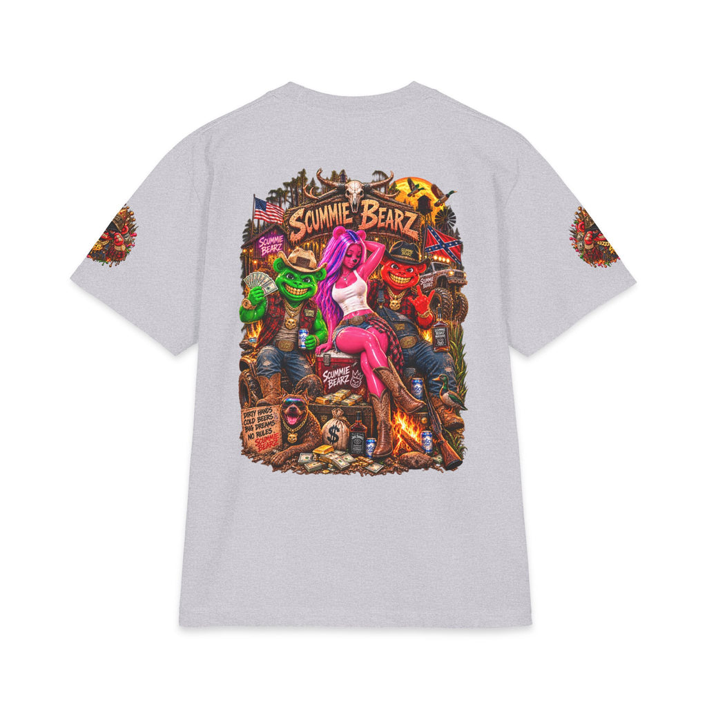 Boots, Booze, And Bad Company | SCUMMIEBEARZ™ Shaka Wear Heavyweight Tee